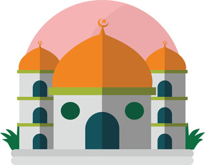 mosque icon illustration suitable for template and design needs
