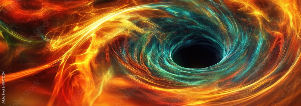 Poster a vibrant swirl of colors in a mesmerizing spiral pattern. showcasing dynamic movement and energy. p