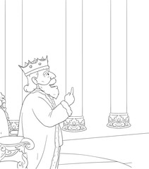 King in the Palace, cartoon style