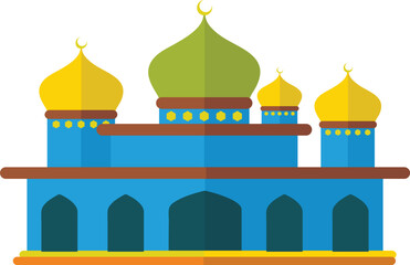 mosque icon illustration suitable for template and design needs