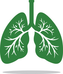 Lung-Shaped Tree Minimalist Vector