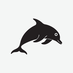 Obraz premium High-Quality Dolphin Silhouette Vectors | Elegant and Artistic Dolphin Silhouettes