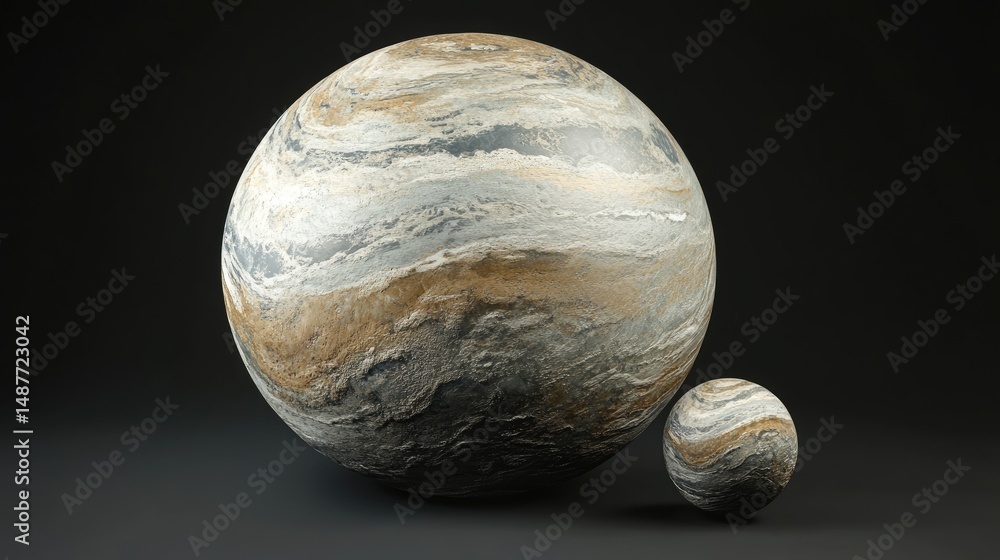 Poster a stunning view of a distant planet illuminated by a distant star. set against a backdrop of dark sp