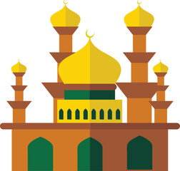 mosque icon illustration suitable for template and design needs