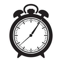 Stop watch timer flat icon vector illustration, Chronometer pictogram, alarm clock icon