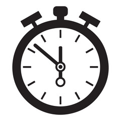 Stop watch timer flat icon vector illustration, Chronometer pictogram, alarm clock icon