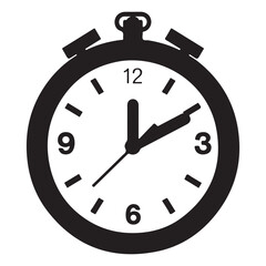 Stop watch timer flat icon vector illustration, Chronometer pictogram, alarm clock icon