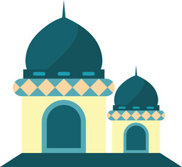 mosque icon illustration suitable for template and design needs
