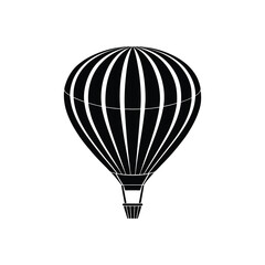 Naklejka premium Flat and Minimal Hot air balloon icon vector illustration isolated on white background