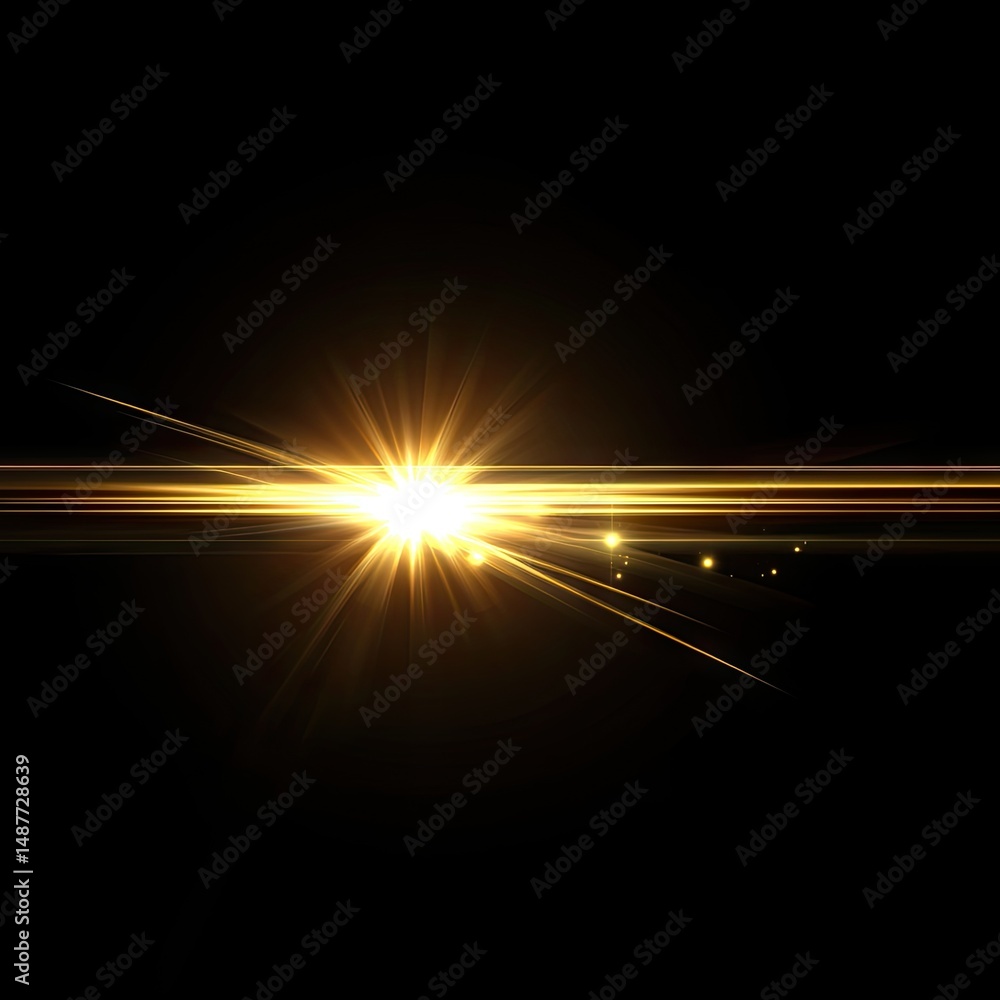 Poster a vibrant burst of golden light radiates from the center of a dark background. creating a captivatin