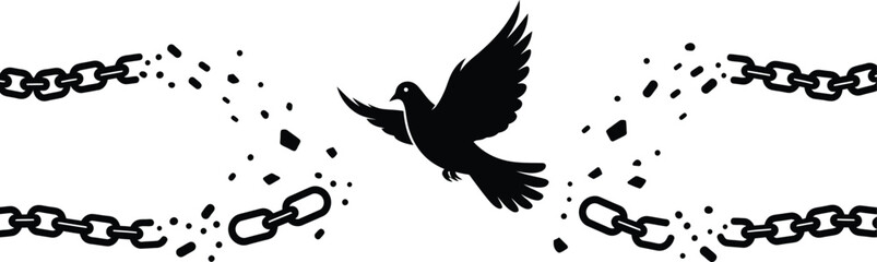 Dove of Freedom: Vector Illustration