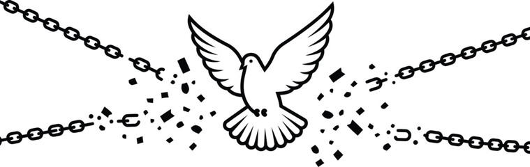 Dove of Freedom: Vector Illustration
