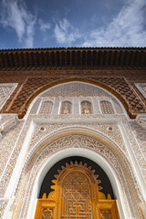 Detail of The Ben Youssef Medersa, .Marrakesh, Marrakesh-Safi, Morocco