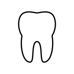 Tooth icon. Tooth outline vector illustration