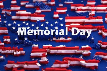 Obraz premium American flag memorial day tribute abstract design