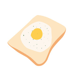 Flat design illustration of bread with various fillings 