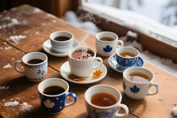 cup of coffee with cinnamon and sugar