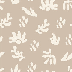 Abstract doodle flower seamless pattern. Vector illustration design for background, fabric, textile, wall art design.