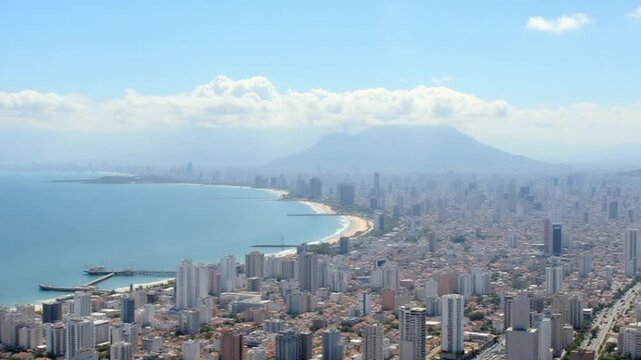 Exterior Coast City in Sao Vicente Sao Paulo Brazil.