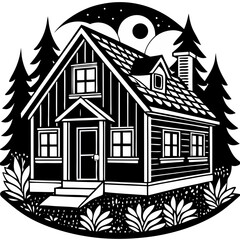 Naklejka premium House on white background, Homes vector, house sketch, home drawing 