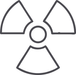 Radiation Symbol Icon - Vector Design.