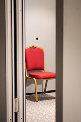 red chair in the room