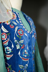 blue and yellow fabric