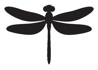 Dragonfly logo silhouette vector, Dragonfly logo icon vector design, simple black silhouette of a dragonfly, a black and white silhouette of a dragonfly vector style isolated on white background