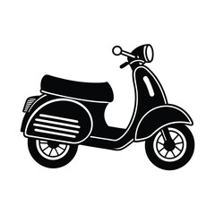 Obraz premium moped line art illustration