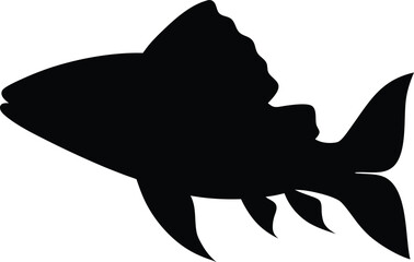 Fototapeta premium walleye fish silhouette