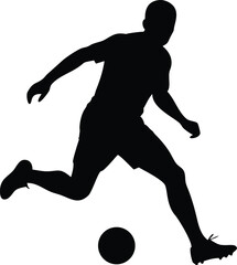 soccer player vector silhouette