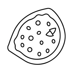 simple pizza line drawing