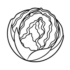 simple sauerkraut line drawing