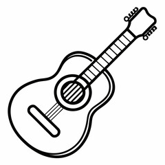 Naklejka premium acoustic guitar vector illustration