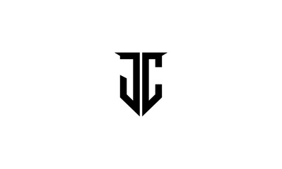JC initial letter, monogram logo