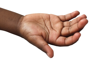 Open Hand Palm Up African Descent PNG Transparent