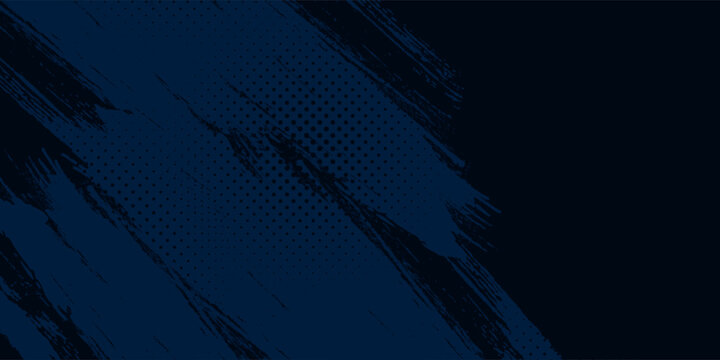 Grunge-style dark blue abstract background with rough brush strokes and dotted texture, great for modern graphics, sports, or streetwear themes.