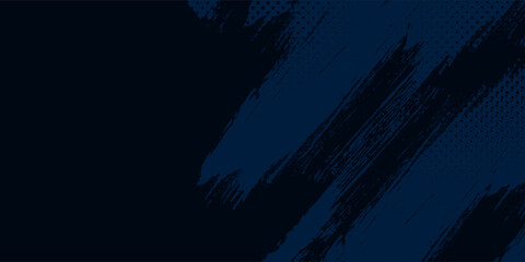 Dark navy abstract background with bold grunge brush strokes and subtle halftone texture, ideal for modern, sporty, or edgy design projects