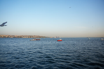 view of the bosphorus strait in istanbul turkey at daytime