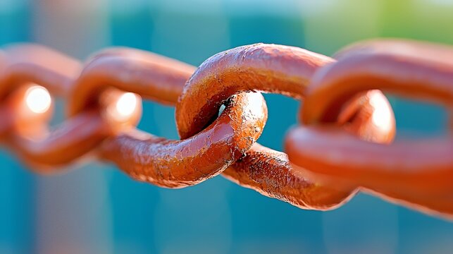 Close-up of Rusty Metal Chain