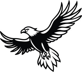 Fototapeta premium a black eagle is flying in the sky 