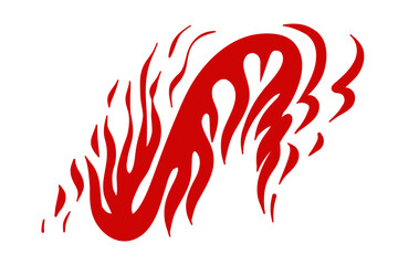 outline flame doodle vector image
