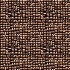 coffee beans in a tightly packed grid