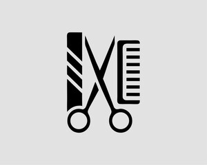 This vector illustration shows scissors, an electric plug, and an electric guitar, suggesting equipment for various uses