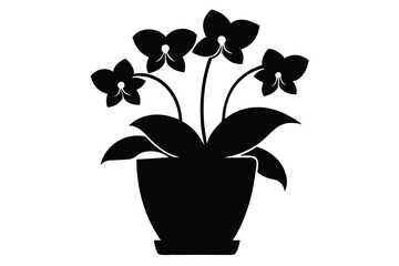 orchid-planter-silhuette---vector-art-illustriton-.eps