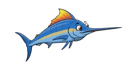 Cartoon marlin illustration