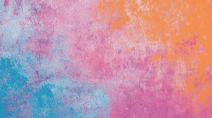 Fototapeta premium Colorful spray paint background, wallpaper, Abstract gradient background blending red, pink, blue, and yellow with a textured noise effect, symbolizing vibrant energy and dynamic emotion 