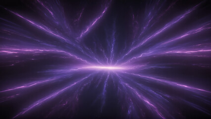 Abstract purple light rays bursting from a central glowing line