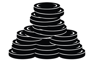 stylized-coins-stack-silhuette---vector-art-illust.eps