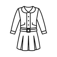 Naklejka premium vector illustration of coat